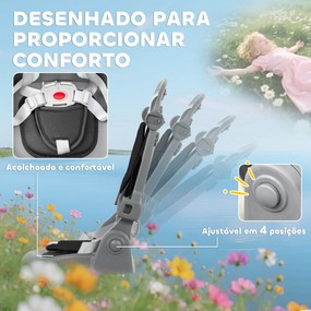 Triciclo Evolutivo 6 em 1 Dobrável com Assento Giratório de 360° Mango Parental Encosto Reclinável Toldo 111,5x52x98 cm Preto