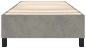 Estrutura de cama sem colchão 80x200 cm veludo cinzento-claro