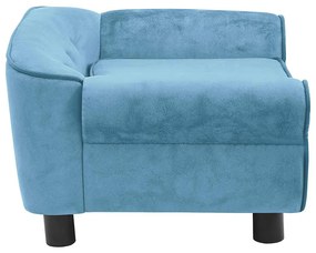Sofá para cães 72x45x30 cm pelúcia turquesa