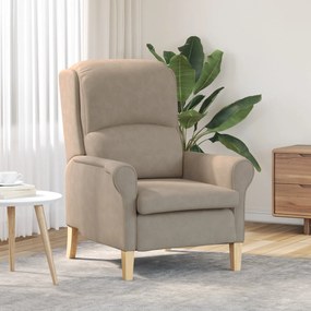Poltrona Taupe Taupe Tecido, Madeira Padrão Poltrona Taupe