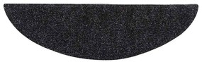 Tapetes de escada autoadesivos 5 pcs 56x17x3 cm agulhado preto