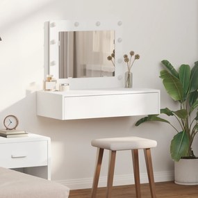 vidaXL Mesa de Maquiagem Suspensa com Luzes LED - Branca