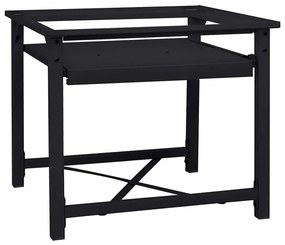vidaXL Pedestal para Máquina de Lavar Preto 60 x 56 x 52 cm Aço
