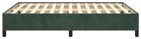 Estrutura de cama sem colchão 140x190 cm veludo verde-escuro