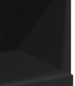 Armário alto 80x42,5x124 cm derivados de madeira preto