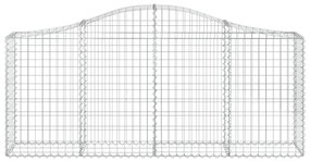 Cestos gabião arqueados 15pcs 200x30x80/100cm ferro galvanizado