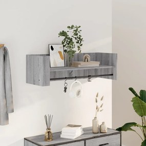 vidaXL Prateleira parede 100x35x30,5 cm deriv. de madeira cinza sonoma