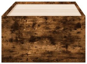 Sofá-cama com gavetas sem colchão 90x190 cm carvalho fumado