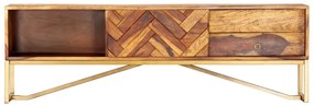 Móvel de TV 140x30x45 cm madeira de acácia maciça