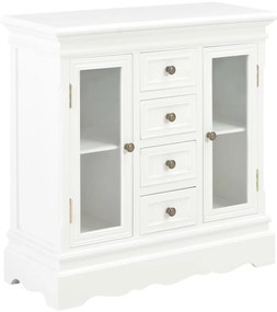 Aparador 70x28x70 cm madeira de pinho maciça branco