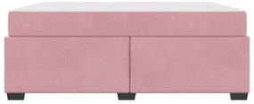 Estrutura da Cama Outros Rosa 180 x 200 cm Veludo