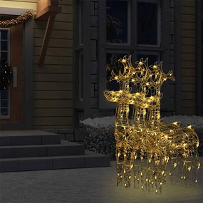 Renas decorativas de Natal 3 pcs 60x16x100 cm acrílico