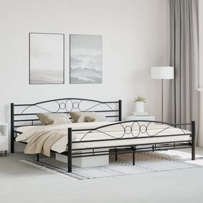 vidaXL Estrutura de cama 200x200 cm aço preto