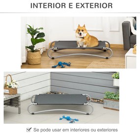 PawHut Cama Elevada para Cães Pequenos Médios Cama para Animais de Est