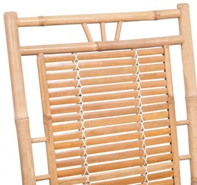 Cadeira de baloiço com almofadão bambu