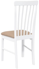 Cadeiras de jantar com almofadões 2 pcs madeira maciça branco