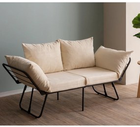 Sofá-Cama de 2 Lugares Viper – Creme Claro – 180x60 cm