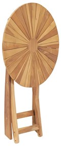 Mesa de jardim dobrável Ø 60 cm madeira de teca maciça