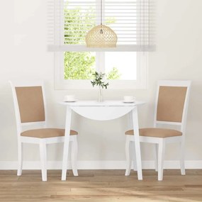 Cadeiras de jantar com almofadões 2 pcs madeira maciça branco