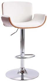 287376 vidaXL Banco de bar couro artificial branco