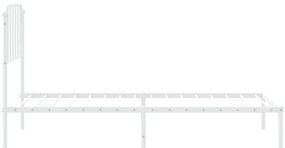 Estrutura de cama com cabeceira 90x200 cm metal branco