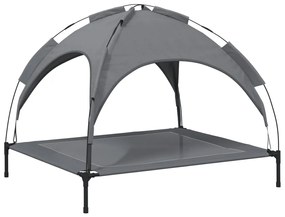 Cama para cães com toldo tecido oxford e aço antracite