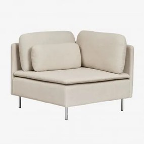 Módulo De Canto Para Sofá Modular Oriol Tecido Creme Bege - Sklum