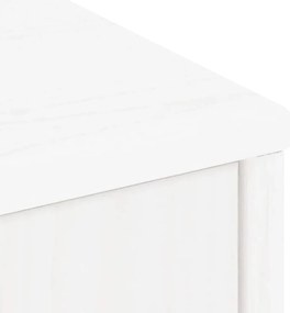 Móveis de apoio 4 pcs ODDA pinho de madeira maciça branco