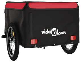 Reboque para bicicleta 45 kg ferro preto e vermelho