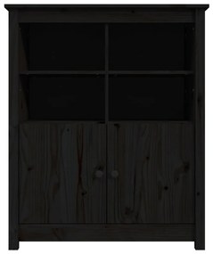 Aparador 83x41,5x100 cm madeira de pinho maciça preto