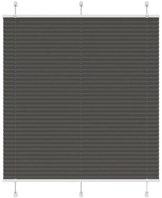 Preto Plissada Cega 120x150 cm Largura Tecido 119,4cm Poliéster