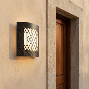 Candeeiro de parede exterior moderno castanho ferrugem IP44 - Emmerald Classic