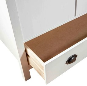 Roupeiro 2 portas Hill 89x50x170 cm pinho maciço branco