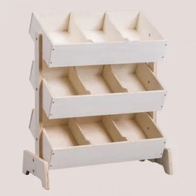 Móvel Organizador De Brinquedos Em Madeira De Pinho Yerai Kids Madeira Natural - Sklum