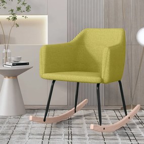 vidaXL Cadeira de baloiço tecido verde
