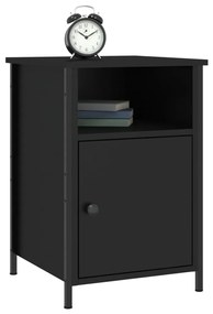 Mesas de cabeceira 2 pcs 40x42x60 cm derivados de madeira preto