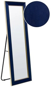 Espelho de pé com moldura em veludo azul 50 x 150 cm LAUTREC Beliani