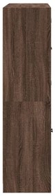 Estante c/ portas 136x37x142cm deriv. madeira carvalho castanho