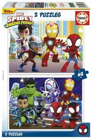 Set de 2 Puzzles Educa Spidey Amazing Friends