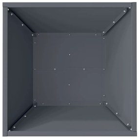 Jardineiras de bowl 5 pcs antracite 40x40x15 cm em aço