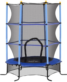 HOMCOM Trampolim para Crianças com Rede de Segurança e Estrutura de Aço para Interiores e Exteriores Carga 50 kg Ø163x190 cm Azul | Aosom Portugal