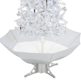 Árvore de Natal c/ neve base formato guarda-chuva 170 cm branco