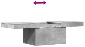 Mesa de centro 100x55x40 derivados de madeira cinzento cimento