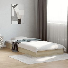 vidaXL Estrutura cama s/ colchão derivados de madeira carvalho sonoma