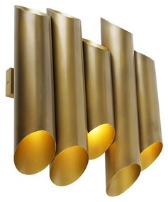 Candeeiro de parede industrial latão 10 luzes - Whistle Industrial