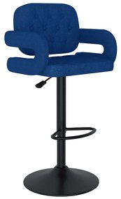 Bancos de bar 2 pcs tecido azul