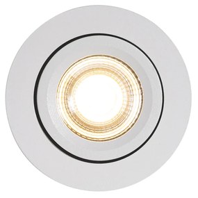 Set van 6 moderne inbouwspots wit 8,2cm incl. LED IP54 ultra slim - Pupil Moderno