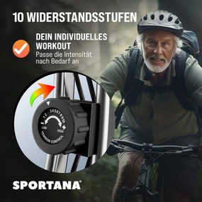 Bicicleta estática Eagle 3 dobrável com sensores de pulsação Antracite / Preto