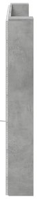 Armário cabeceira c/ luzes LED 200x16,5x103,5 cm cinza cimento
