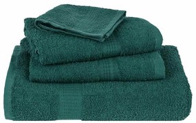 Toalhas de sauna 4 pcs 80x200 cm 360 gsm 100% algodão verde